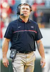  ?? Brett Davis / Associated Press ?? Kirby Smart’s Georgia team might have the best chance at ending Alabama’s strangleho­ld on the SEC.