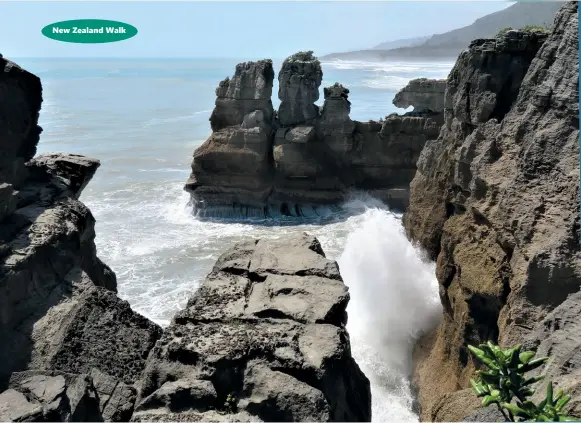  ??  ?? Above: Pancock rocks at Dolomite Point. Punakaiki gateway to dramatic limestone country