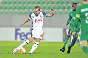  ??  ?? Striker Harry Kane netted the opener for Tottenham against Ludogorets in the Europa League