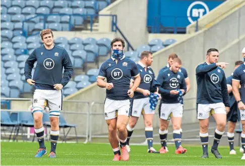  ??  ?? TIME FOR A REST? The Scotland squad has suffered some ‘wear and tear’ during the course of the season.