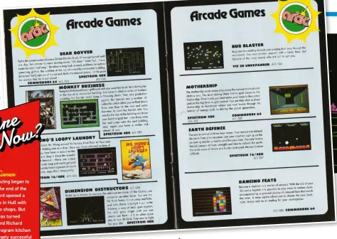  ??  ?? » This early catalogue highlights a range of games, including Jon Ritman’s Bear Bovver.