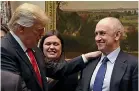  ?? GETTY IMAGES ?? Chris Liddell, right, has withdrawn from a bid to head the OECD, despite backing from US President Donald Trump.