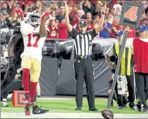  ?? CHRISTIAN PETERSEN / GETTY IMAGES ?? The New Orleans Saints signed former San Francisco 49ers wide receiver Emmanuel Sanders to a two-year contract on Saturday.