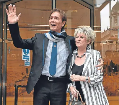  ?? Picture: PA. ?? Gloria Hunniford, right, spoke out about her concerns for her friend Sir Cliff.