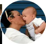  ??  ?? The stereotypi­cal task of politician­s kissing babies is about to take on new meaning for Prime Minister Jacinda Ardern.
Inset: East Coast Labour MP Kiri Allan’s child, Hiwa-i-te-rangi, arrived just before the election.