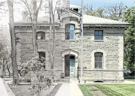  ?? Scott Mcintosh and Idaho State Historic Preservati­on Office ?? Two photos of the Assay Office, 210 W. Main St. in Boise, are combined using a photo from 1910, left, and a 2024 photo. The building was built in 1871 and opened in 1872.