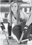  ?? THE CANADIAN PRESS ?? Rachel Homan looks down the sheet during Saturday’s semifinal in Ottawa.