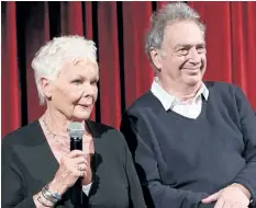  ?? ROBIN MARCHANT/GETTY IMAGES ?? Actor Dame Judi Dench and director Stephen Frears.