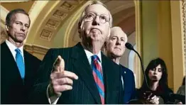  ?? J. SCOTT APPLEWHITE/AP ?? Senate Majority Leader Mitch McConnell said he’s willing to compromise on a push from high-tax states for Americans to expand deductions on local and state income taxes.