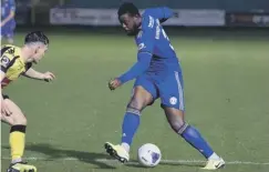  ??  ?? DISMISSED: Jerome Binnom-Williams was sent-off in Town’s 5-0 defeat at Bromley on Saturday.