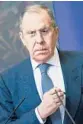  ?? RUSSIAN FOREIGN MINISTRY ?? Sergey Lavrov said Russia will also talk with NATO.