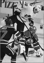  ?? John Lucas, the Journal, file ?? Toronto Maple Leafs’ David Steckel crashes the Edmonton Oilers’ crease during Feb. 15 action at Rexall Place.