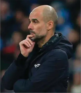  ??  ?? Pep Guardiola’s days at Manchester City could be numbered if their European ban is upheld.