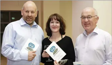  ??  ?? Temple Carrig School Principal Alan Cox, Louise Cox and Garrett Fennell.