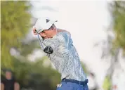  ?? Sean M. Haffey/Getty Images ?? Nick Dunlap became just the third amateur to win on the PGA Tour in the last 68 years on Sunday.