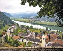  ??  ?? Sevnica, Slovenia, where Melania Trump spent her childhood. There are few products that the enterprisi­ng burghers of Sevnica have not sought to brand in honor of the first lady of the United States.