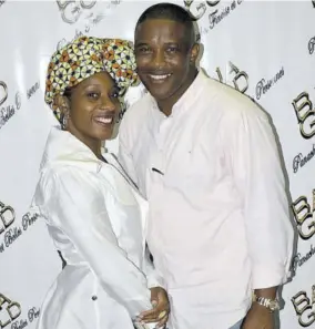  ??  ?? Head of Baja Gold Inc Headley Frater (right) with Tashema Carter