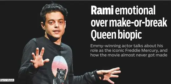  ?? Photos by AP ?? Rami Malek.