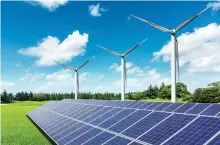  ??  ?? Generating electricit­y from renewable sources is a priority for businesses.