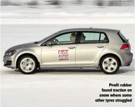  ??  ?? Pirelli rubber found traction on snow where some other tyres struggled