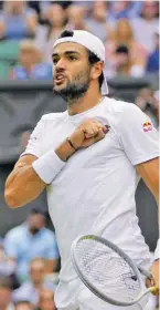  ?? BILD: SN/AP ?? Matteo Berrettini zog in sein erstes Grand-Slam-Finale ein.