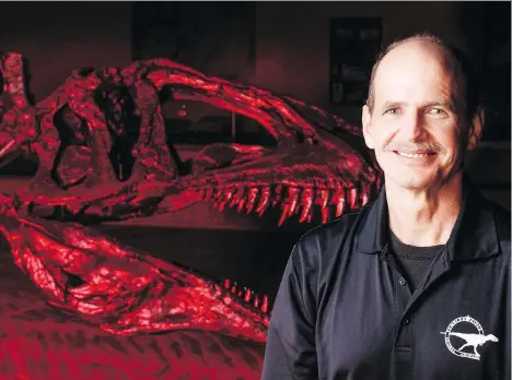  ?? THE CANADIAN PRESS ?? Charles Helm, a family physician and member of the board of the Tumbler Ridge Museum Foundation, fears there’s a “very real risk,” the area’s paleontolo­gy assets may be lost if the local dinosaur museum is forced to close.