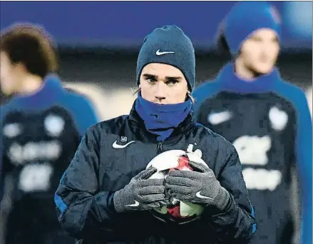  ?? FRANCK FIFE / AFP ?? Antoine Griezmann, durante el entrenamie­nto con Francia del pasado domingo