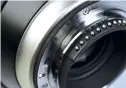  ??  ?? Weather protection measures include a substantia­l gasket around the lens mount.