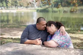  ?? Photograph: Dan Tuffs/The Guardian ?? Ruben Martinez and his wife Maria in Los Angeles. Ruben was recently exonerated of all crimes.