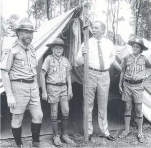  ??  ?? BONDING: Scouting has proved to be an enduring link between Geelong and the island nation of Nauru, despite the latter undergoing years of turmoil.