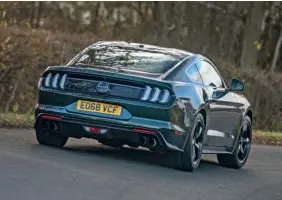  ??  ?? Mustang’s size and mass preclude it from feeling at home on all types of UK road but the Bullitt’s set-up enables a welcome combinatio­n of suppleness and control.