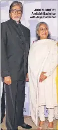  ??  ?? JODI NUMBER 1: Amitabh Bachchan with Jaya Bachchan