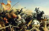  ??  ?? La battaglia del Garigliano, combattuta nel 1503, in un dipinto del pittore francese Philippote­aux