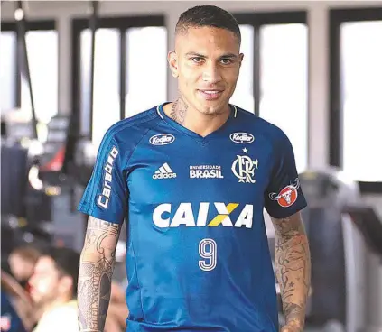  ?? Gilvan de Souza / FlamenGo ?? Guerrero foi flagrando no exame antidoping após um jogo pela seleção peruana, em outubro