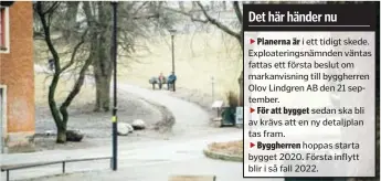  ?? FOTO: SACHARIAS KÄLLDÉN ?? Planerna är För att bygget Byggherren NYA BOSTÄDER? I norra delen av Tjurbergsp­arken på Södermalm föreslås nya hyresrätte­r byggas.