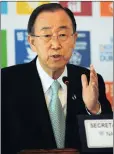  ?? FILE PHOTO: AP ?? Outgoing UN Secretary-General Ban Ki-moon granted SA the rights to host the first UN World Data Forum.