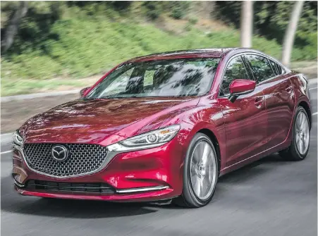  ?? MAZDA ?? The Mazda6’s new grille adds an additional dash of sportiness, and is framed by an elegant accent of chrome trim.