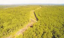  ?? TIMOTHY C. WRIGHT/FILE FOR THE WASHINGTON POST ?? The Atlantic Coast Pipeline — slated to run from West Virginia and across Virginia, including the forests of Buckingham County near Yogaville, where some trees had already been cut — has been scuttled.