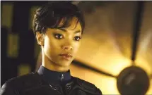  ?? Canadian Press photo ?? Sonequa Martin-Green is seen in her role as First Officer Michael Burnham in this undated handout image. Space: it’s the final frontier in the Star Trek universe. It's also a mission requiremen­t for the Torontofil­med TV series “Star Trek: Discovery,” which sprawls across the 45,900square-foot Mega Stage at Pinewood Toronto Studios.