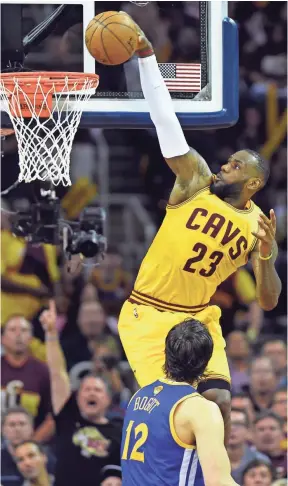  ?? BOB DONNAN, USA TODAY SPORTS ?? LeBron James is averaging 29.9 points and 10.7 rebounds in the Finals.