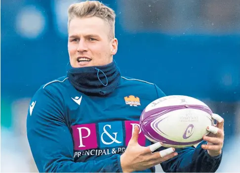  ??  ?? TIME TO SHINE: Duhan van der Merwe has been impressing with Edinburgh and is ready to star for his adopted nation.