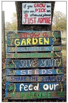  ??  ?? Goals are lofty at St. Joseph Center community garden in North Little Rock.