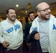  ??  ?? LeghistiMa­tteo Salvini e Lorenzo Fontana, leader leghisti che saranno entrambi a Veron al Congresso della Famiglia