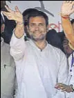  ?? PTI ?? Rahul Gandhi said during a rally in Guwahati that he is expecting 20-plus seats in the northeast for the Congress.