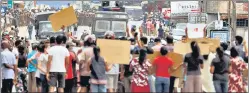  ?? REUTERS ?? People attend a protest in Colombo, Sri Lanka.