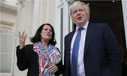  ??  ?? The then French ambassador to the UK, Sylvie Bermann, with Boris Johnson in 2016. Photograph: Daniel Leal-Olivas/AFP/Getty Images