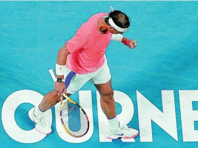  ?? EUROPA PRESS ?? Nadal venció al joven estadounid­ense Mmoh por 6-1, 6-4 y 6-2