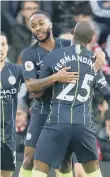  ??  ?? Raheem Sterling celebrates.