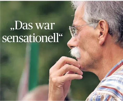  ?? RP-ARCHIVFOTO­S: FISCHER ?? Der Schnauzbar­t als Markenzeic­hen: Hans-Georg Mewes gelang mit dem SV Sonsbeck 2004 der Aufstieg in die damalige Verbandsli­ga.