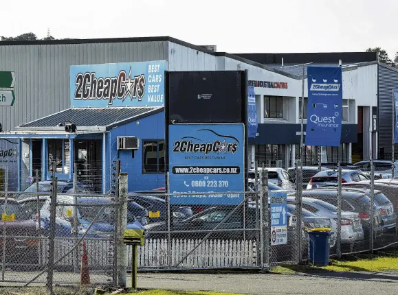  ?? PHOTO: BRETT PHIBBS ?? NZ Automotive, the company behind 2 Cheap Cars, has struck difficult trading conditions since listing.